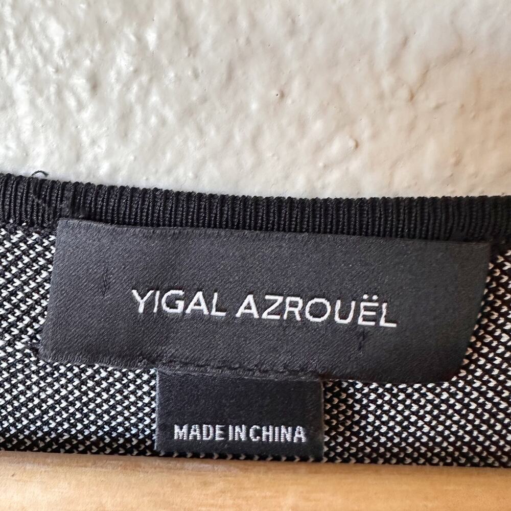 Yigal Azrouël Black & White Jacquard Fit & Flare Dress Size M - Picture 9 of 16